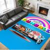 Anti‑Slip Crystal Velvet Floor Rug, Amazing World of Gumball Design Carpet for Indoor Living Bedroom Home Decoration