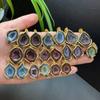 Natural Quartz Crystal Handmade 925 Sterling Silver Plated  Mexico Druzy Agate Geode Charm Pendants for  Energy Purification