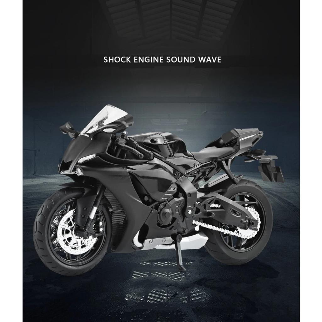 1/12 Scale Yamaha YZFR1 Alloy Die Cast Motorcycle Model Toy Vehicle Collection Sound and Light Off Road Autocycle Boy Toys Car