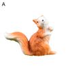 Cute Squirrel Animal Figurine Craft DIY Miniature Fairy Garden Bonsai Ornament