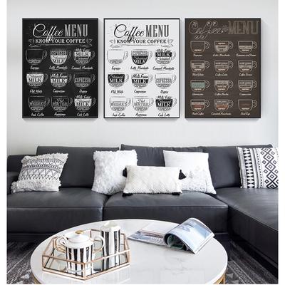 Картина в стиле ретро, ​​настенная картина, украшение для кафе, кофейное меню, принты, винтажный стиль, плакат на доске, кафе, настенный художественный декор, холст