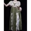 Элегантное платье Lolita Retro Jacquard Y2K Vintage Cosplay Green Великолепные элегантные платья королевы-принцессы