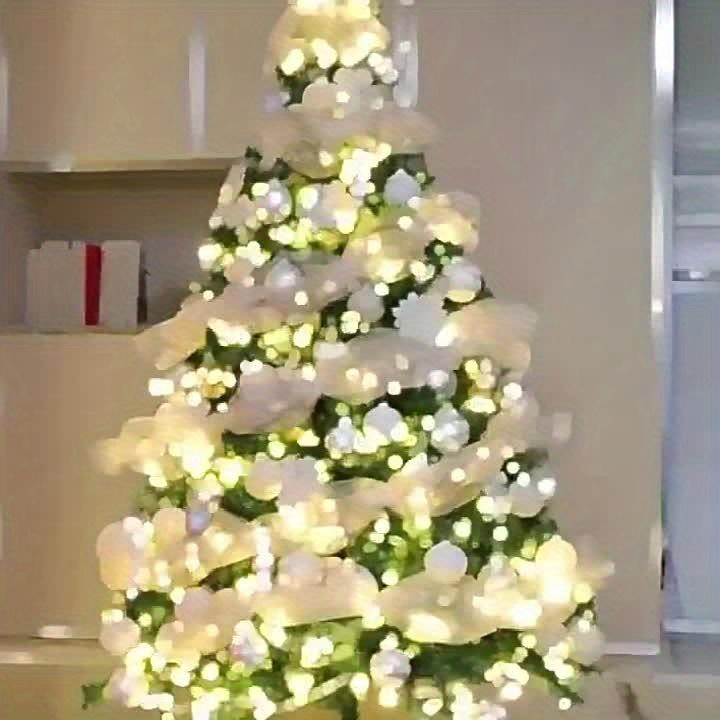 120 футов Полипропилен 4 рулона Декоративная сетка лента Необходима для венков, украшений на елку и декора для двери, Идеально подходит для Пасхи, Дня благодарения