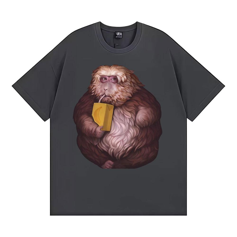 Funny Zoon Xingxing Monkey Meme Graphic T Shirt Casual Cotton Short Sleeve T Shirts Unisex Women Fashion Vintage Oversized Tshirt