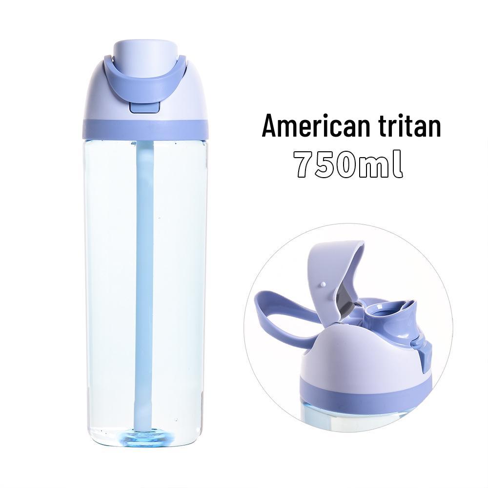 Summer Tritan Straw Sports Water Bottle - Personalized Logo Option
