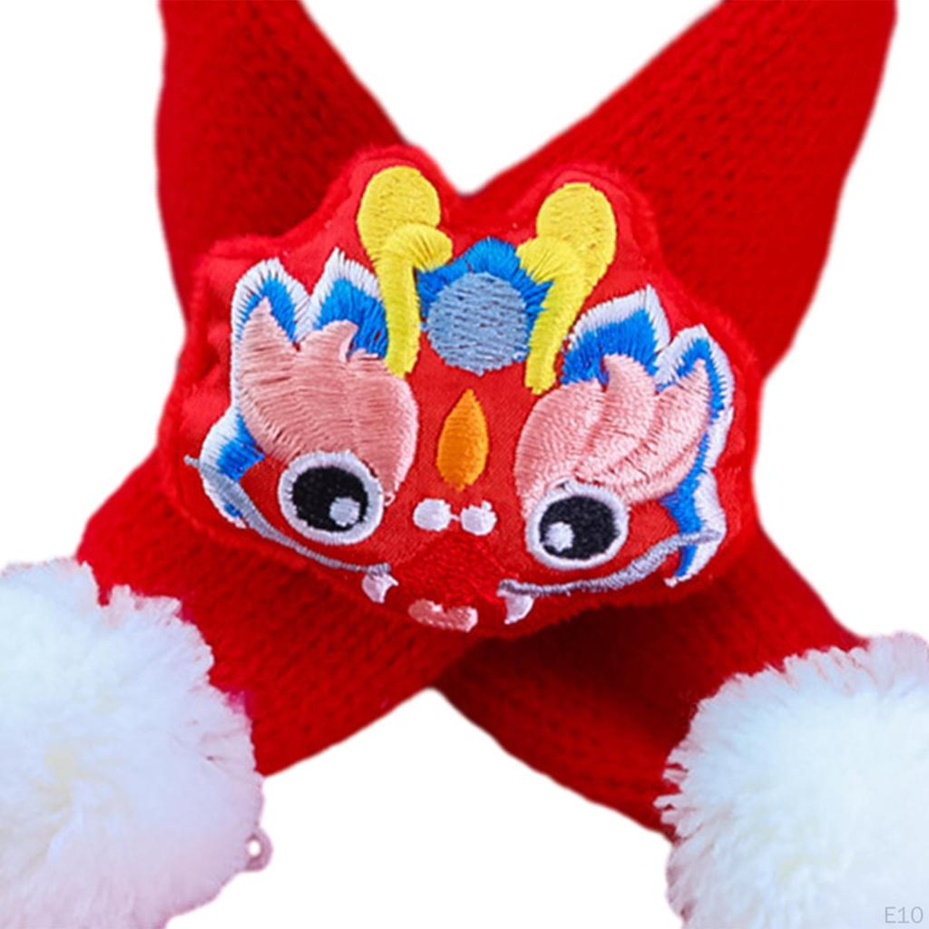 Вязаный шарф для кошек, аксессуары на год питомца, моющиеся, утеплитель для шеи для щенков