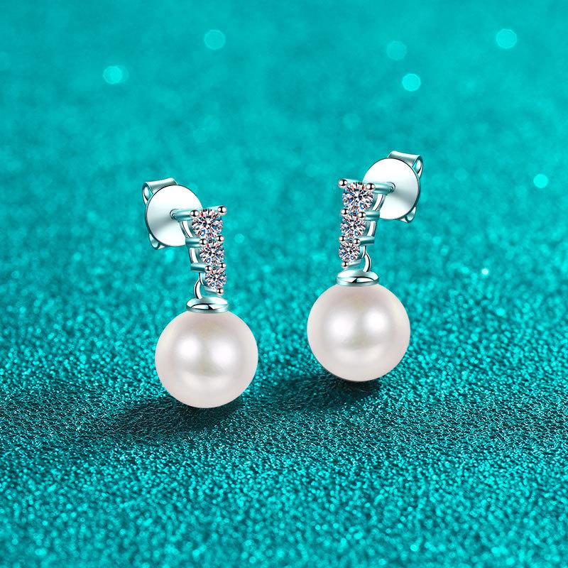 Серьги Mosan из стерлингового серебра 925 пробы с жемчугом и женской атмосферой