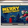 Christmas Garage Door Cover Large Christmas Banner Backdrop Decoration for Indoor Outdoor Garage Door Gate Party Wall Decor