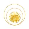 Decorative Wall Hanging Decor Round Golden Light Luxury Leaf Wall Ornament for Home Palm Leaf