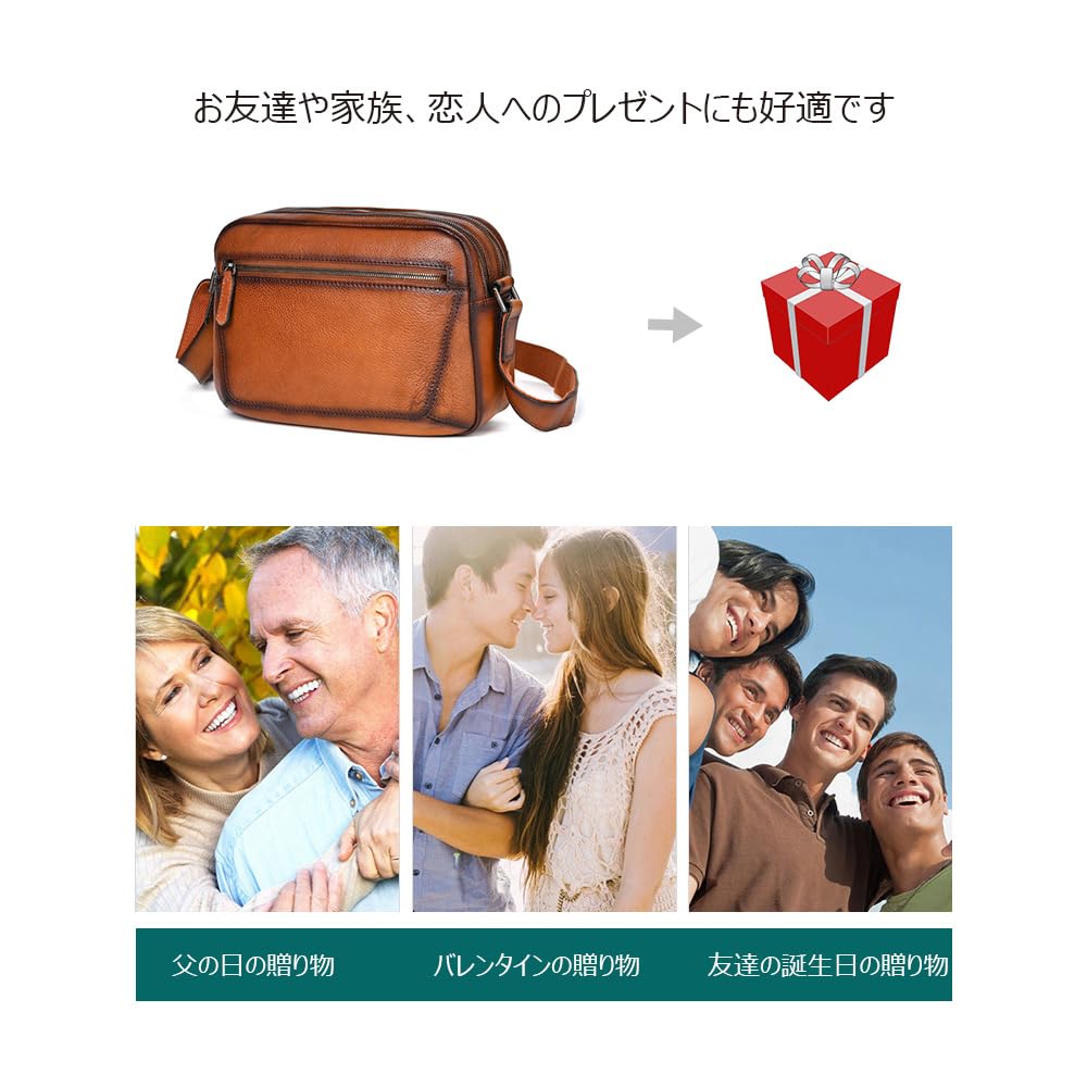 Whatna Сумка мужская одноплечевая из натуральной кожи растительного дубления в античном стиле, 3-в-1, клатч, кроссбоди, на плечо, сумочка, сумка на тело, сумка на грудь, два