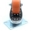 Поворотные ролики 3" / 4" / 5" Blackheart Orange Face, двухкоординатные мебельные ролики с тормозами, бесшумные сменные ролики