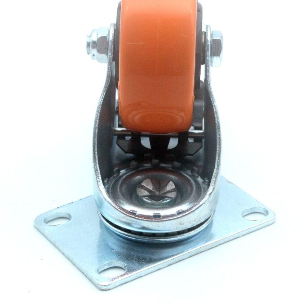 3" / 4" /5'' Wheel Swivel Casters PVC dual-axis Furniture Castor Blackheart Orange Face No Noise Replacement Castors Industrial