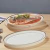 Large Melamine Oval Fish Plate - Imitation Porcelain for Restaurants and Hotels