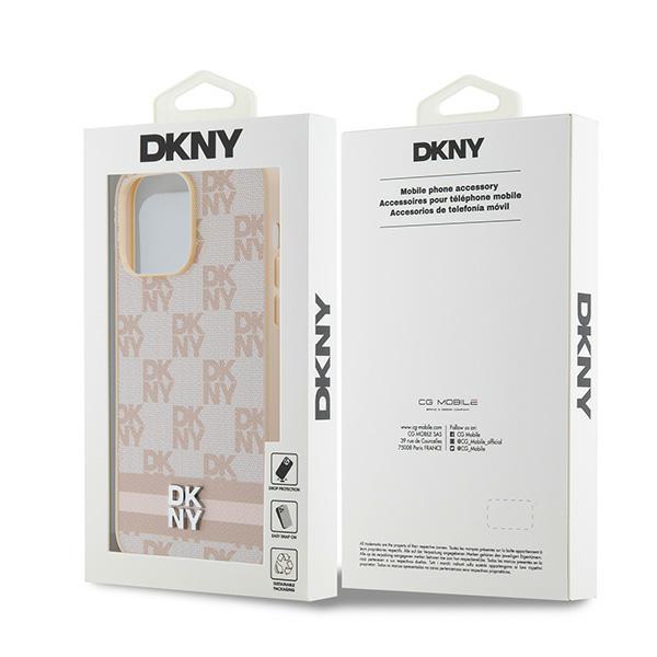Dkny Dkhcp14Xpcptssp Iphone 14 Pro Max6.7 Różowy/Pink Hardcase Leather Checkered Mono Pattern & Printed Stripes