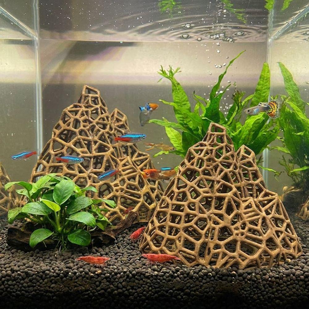 3D Printed Fish Shrimp Hideout Shelter Hollow Out Fish Hidden House Aquatic Pets
