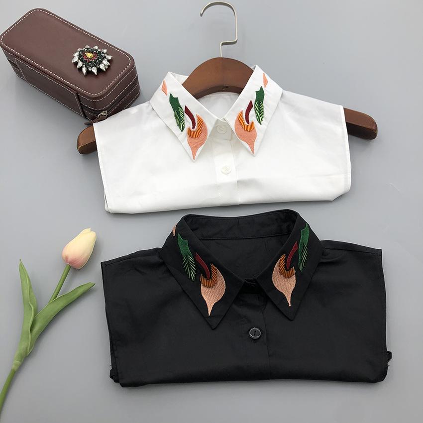 Lapel Shirt Fake Collar Woman Detachable Blouse Tops False Collar for Sweater Bottoming Fashion Blouse Half Shirt False Collar