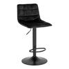 Middelfart Tabouret de bar en velours noir, noir.