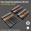 Hex Head Allen Wrench Drill Bits Metric Imperial Magnetic Screwdriver Bit Set 1/4" Shank 50/100mm H1.5-H8 5/64-5/16 Hand Tools