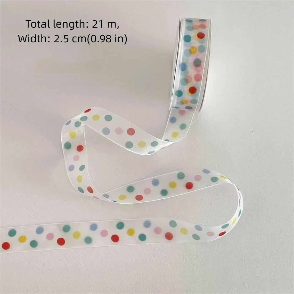Лента для упаковки подарков в горошек Разноцветная лента для упаковочной коробки Декоративная лента для подарочной коробки День рождения