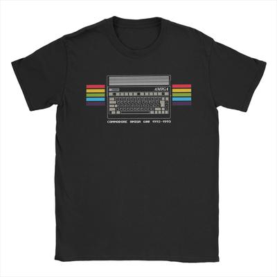 Повседневная футболка Sinclair Zx Spectrum Commodore Amiga 600 для мужчин и женщин с круглым вырезом и короткими рукавами. Топы из 100% хлопка. Летняя одежда