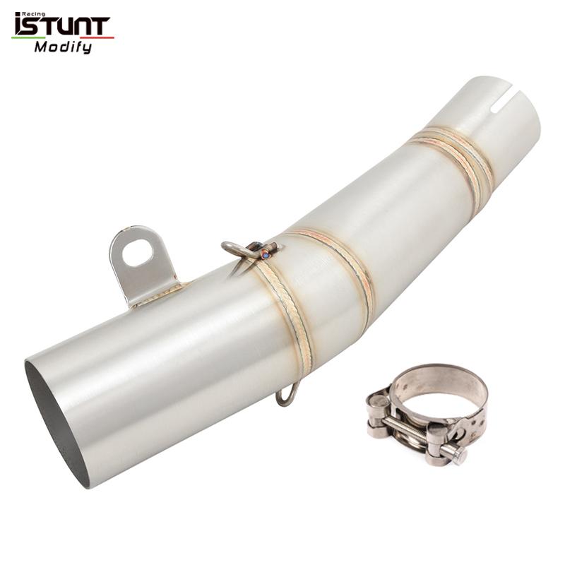 Motorcycle Exhaust Escape Moto System Modify Middle Link Pipe Connect 60mm Muffler Slip On For Yamaha YZF R6 R 6 2006 - 2023