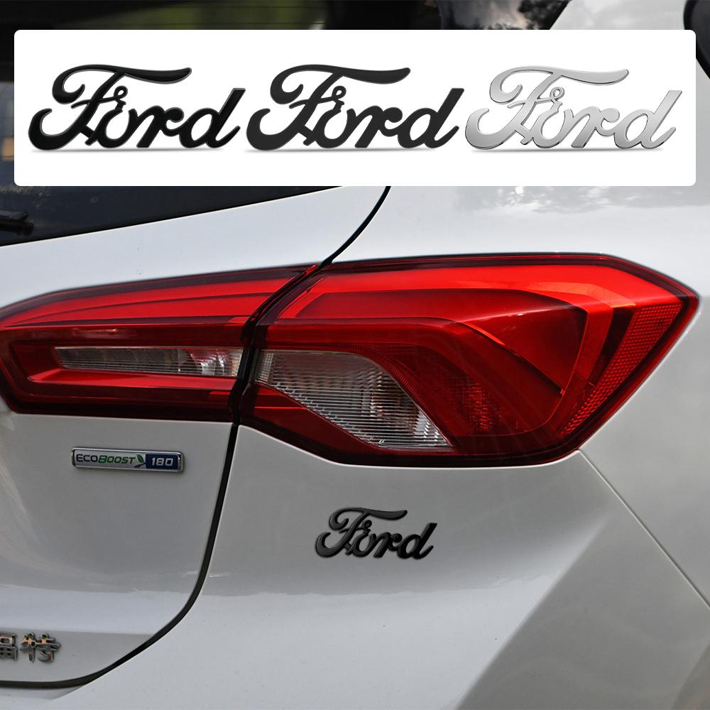 AJJ1 3D Letters Car Body Rear Trunk Bumper Emblem Stickers Badge Decal For Ford Focus Logo Fusion MK2 MK4 Fiesta Mustang Accessories