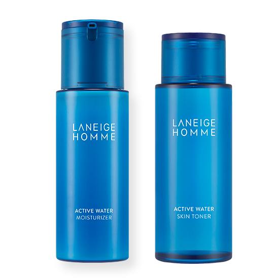 LANEIGE Homme Active Water Moisturizer 125ml and Skin Toner 180ml