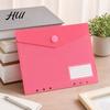 Data Retrieval Organizer Plastic File Folder with Label Pocket, Hook And Loop Closure Clear Document Binder Poly Envelope Folder, A4/A5/A6 Waterproof