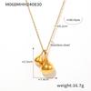 Chic European & American Style Gold-Plated Water Drop Pendant Necklace - Versatile Stainless Steel Sweater Chain Jewelry for Women