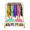 Premium Maxi Giro 2 Stand Nyana Home Coat Rack 162x110x57cm, 2 Hanging Bars 4 Side Hooks 2 Lower Shelves