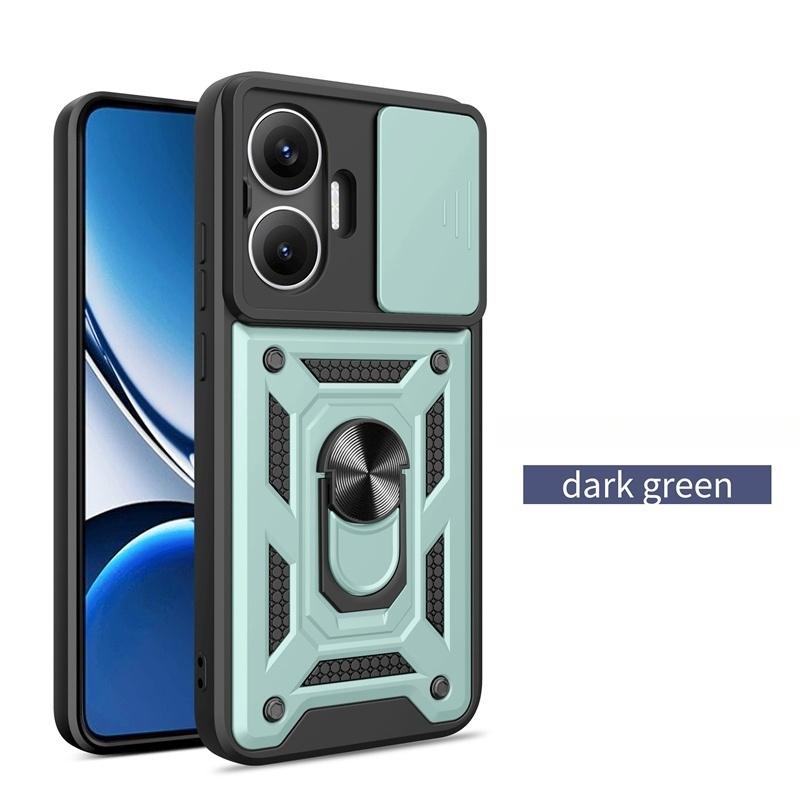 Slide Camera Armor Case For Xiaomi Poco F7 Pro F 7 Ultra M7 Plus 5G PocoF7 M 7 4G Protector Cover Ring Stand Holder Fundas Coque