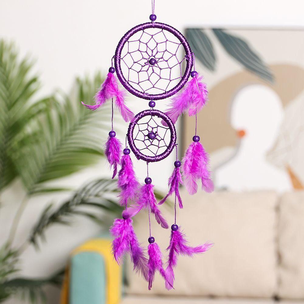 Style Catching Up Handmade Tapestry Dream Catcher Feather Weaving Wind Chimes Feathers Wall Hanging