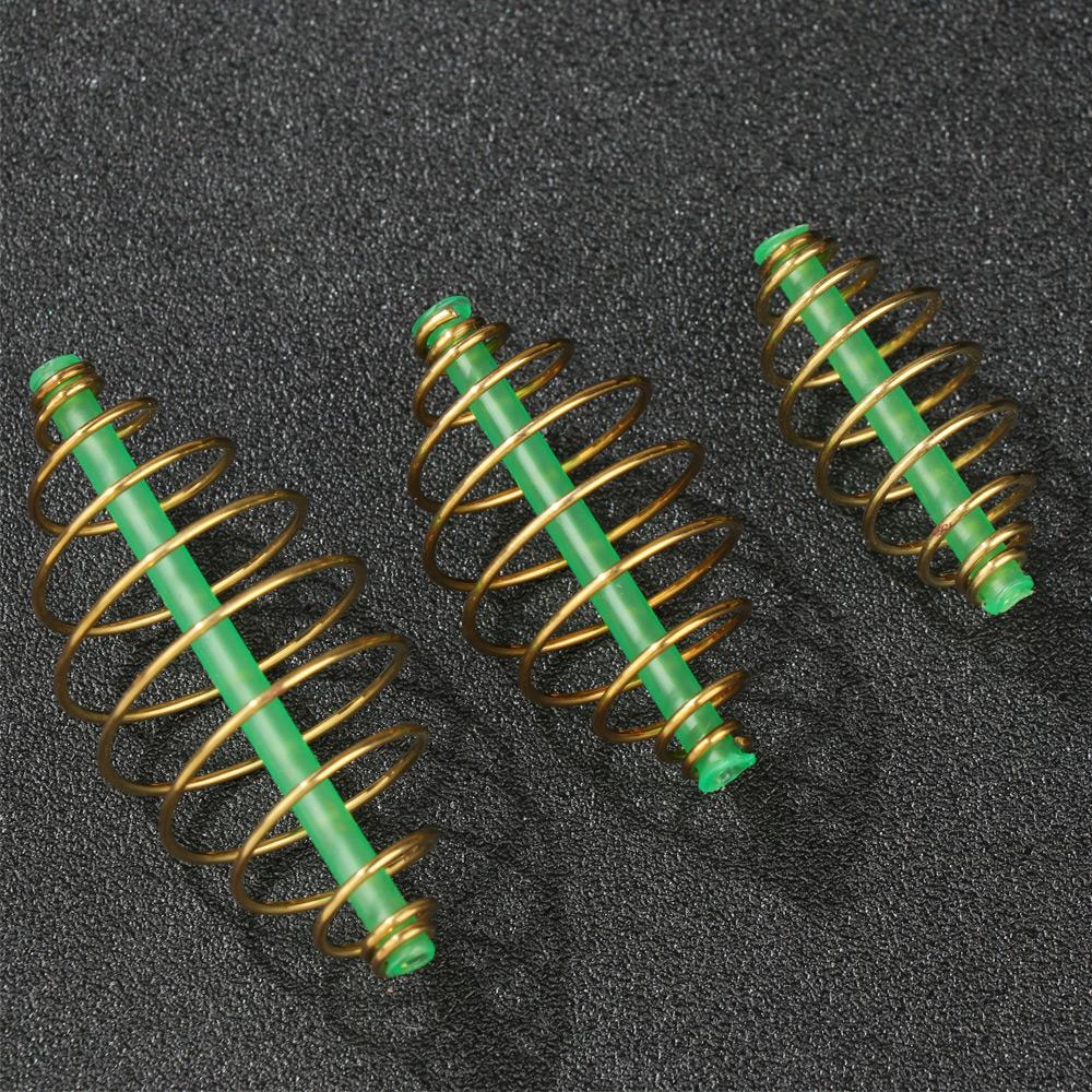 High Quality Olive Method Leader Spring Lure Hanging Tackle Fishing Bait Stainless Steel Feeder