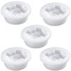 5PCS Plastic Bung Caps White Poly Buttress Waterproof Plastic Drum Plugs  Fine Thread