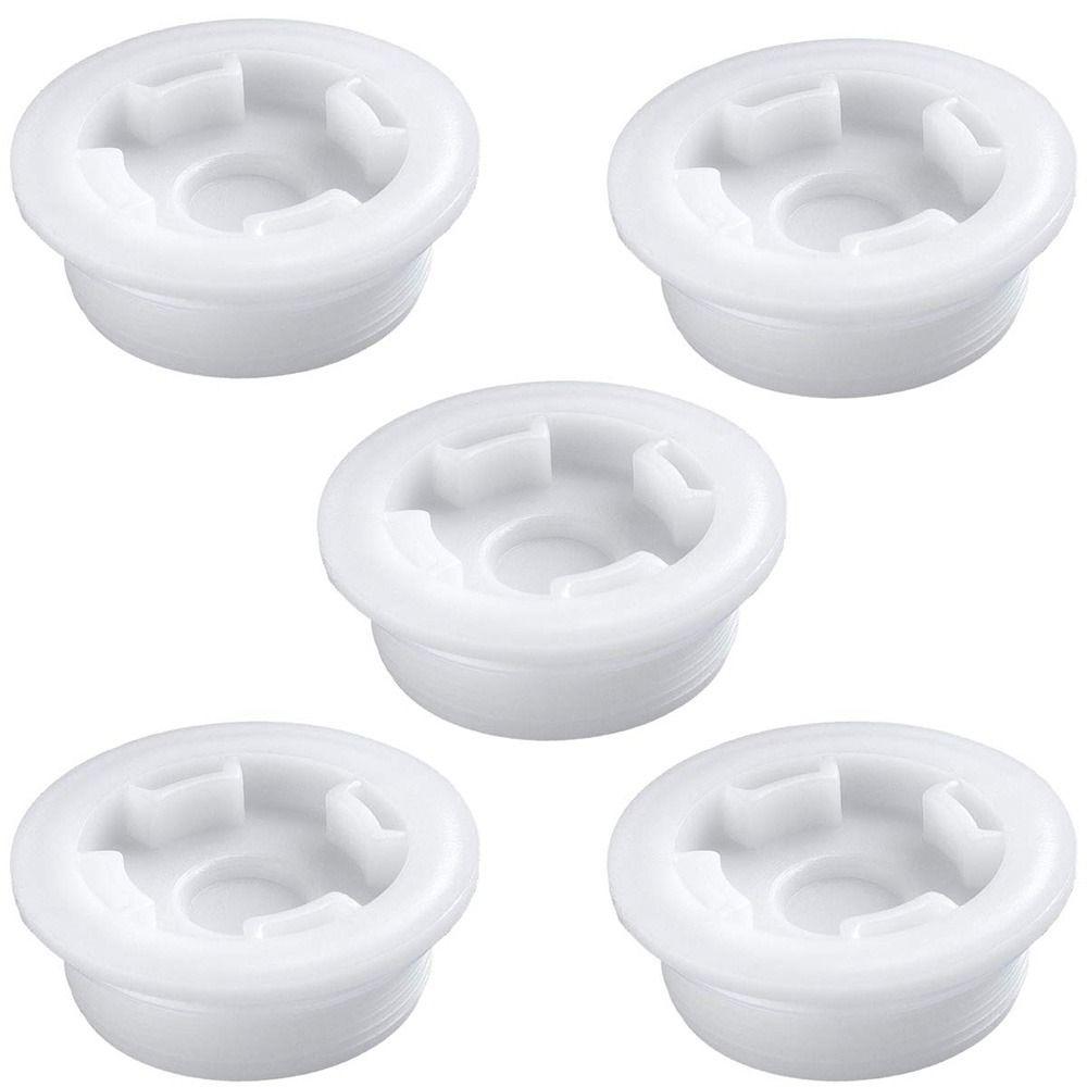 5PCS Plastic Bung Caps White Poly Buttress Waterproof Plastic Drum Plugs Fine Thread