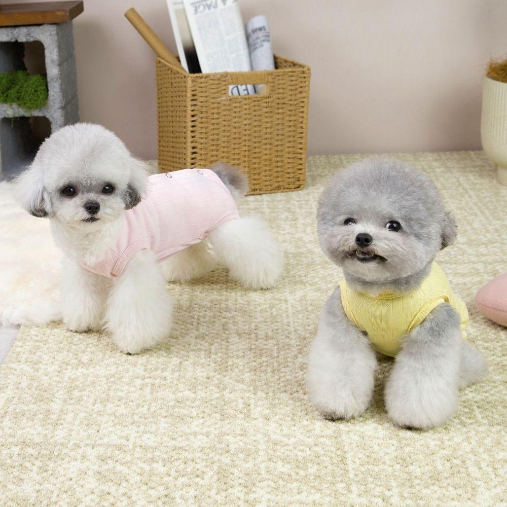 Breathable Material Dog Belly Jumpsuit Wrapped Design Puppy Belly Protector Dog Clothes Chihuahua