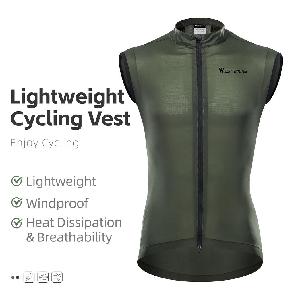 Bike Riding Vest Summer Windproof Breathable Bicycle Vest Lightweight Sport Gear Hot Weather