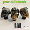 Ghost Skull Shape Head Manual Gearbox Shift Knob Big Teeth Manual Gear Stick Shifter Lever Knob for Car