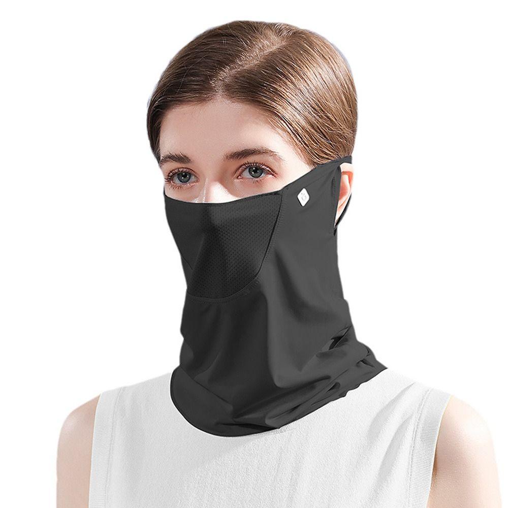 Велосипедный головной убор Головной убор для лица Шея Гетры из ледяного шелка Солнцезащитная маска Повязка на голову Шарф Покрытие для лица Шарф