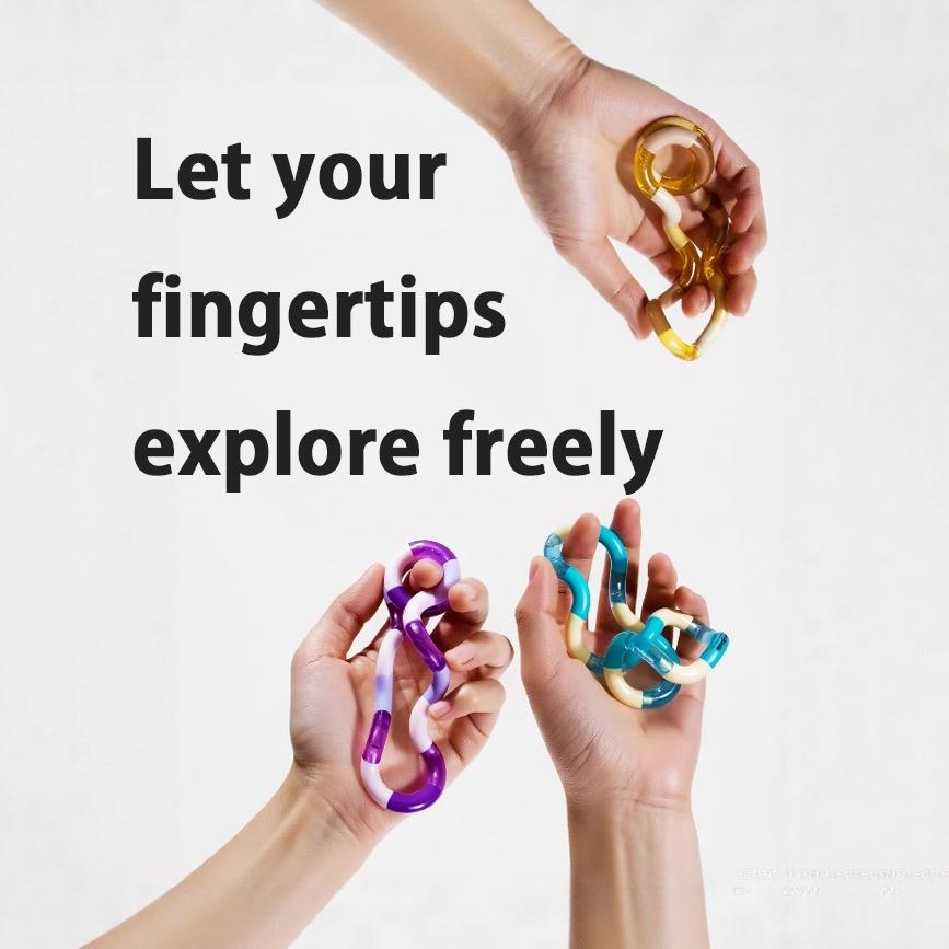 Веселые Образовательные Сенсорные Игрушки-Спиннеры Твисти Кнот Цепочка Деформируемая Креативная Игрушка для Снятия Тревоги и Стресса Ребенок Подросток СДВГ