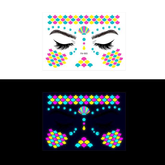 8 листов водонепроницаемые неоновые татуировки наклейки музыкальный фестиваль бабочка яркие цвета великолепные световые эффекты