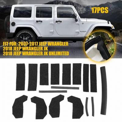 17 шт. Комплект уплотнителей для ремонта течи жесткой крыши для Jeep Wrangler JK 2007-2018 68026937AB EA