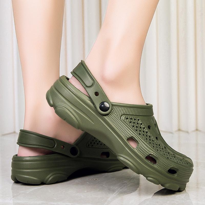 Модные мужские шлепанцы SmilePoP Унисекс Мужские клоги Уличные Мужские Садовые туфли Повседневные Нескользящие Дышащие шлепанцы с отверстиями EVA Шлепанцы для отпуска