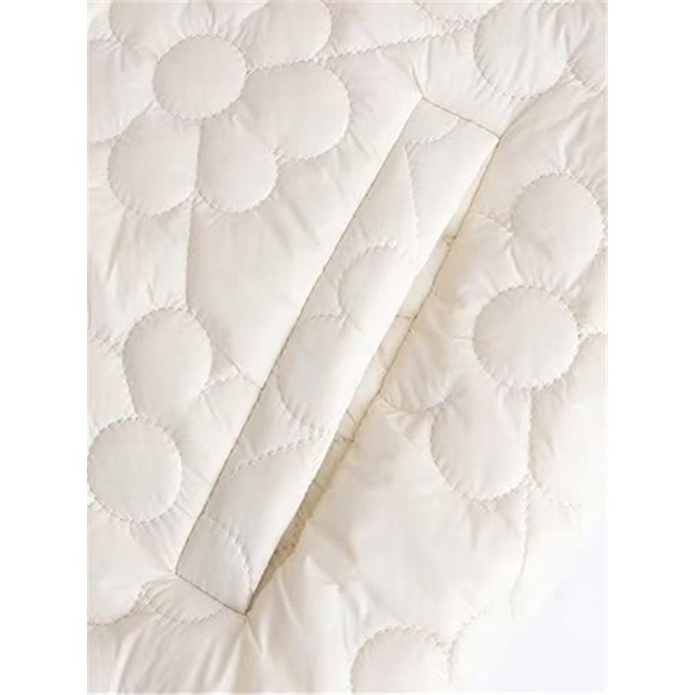 Женская зимняя куртка больших размеров с воротником-стойкой, планкой с пуговицами и цветочной стежкой с хлопковым сэндвичем посередине