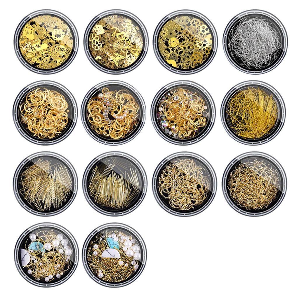 Star Moon Nail Charms Nail Rhinestones Nail Art Charms Punk Rivet Nail Gems Manicure Supplies DIY Nail Art Decorations