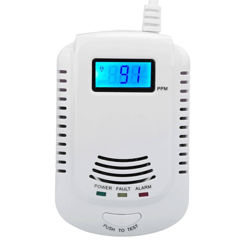 Сигнализация утечки газа с громкоговорителем, световым индикатором, дисплеем, голосовым датчиком для домашней безопасности