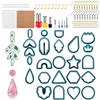 142 Pcs Polymer Clay Cutters Set Clay Earring Cutters with Earrings Accessories for Polymer Clay