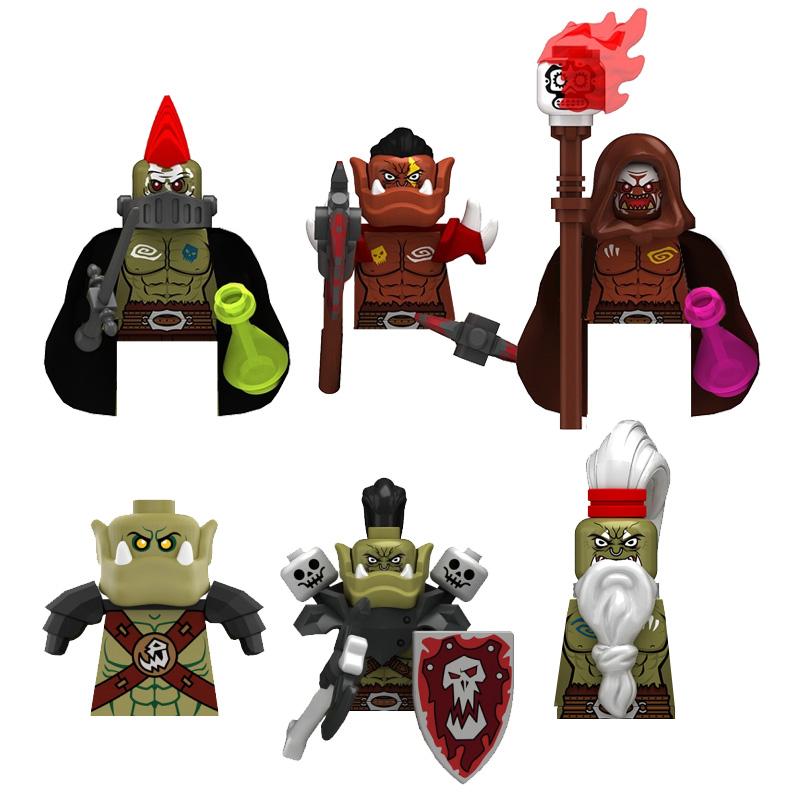 Средневековый Солдат Рыцарь Фигурка MOC Строительный Блок Зеленый Дракон Замок Пехота Орки Пират Римская Кавалерия Оружие Игрушки Подарки D122