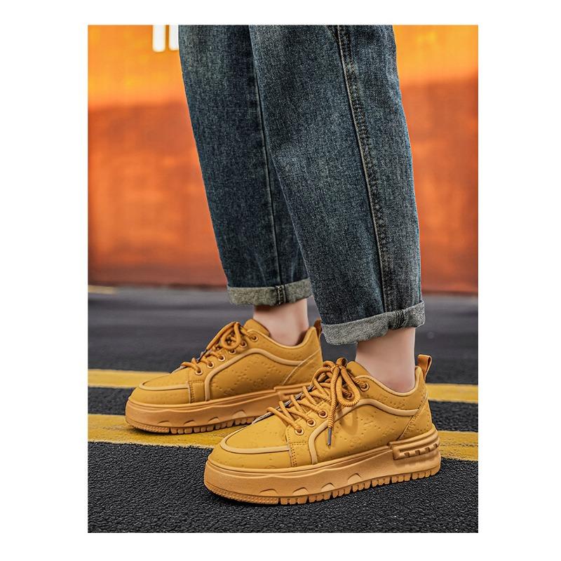 Men S Breathable Thick Sole Height Increasing Casual Sports Sneakers Youth White Shoes