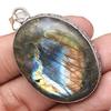 Pendant Shiney Labradorite Gemstone Mother's Day Gift 925 Silver Jewelry 2.25"